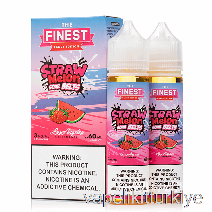 Vape Türkiye Saman Kavun Ekşi Kemerler - En Iyi şeker Baskısı - 120ml 0mg